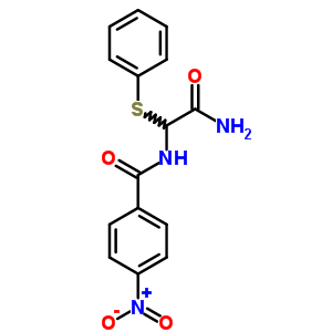 Benzamide,n-[2-amino-2-oxo-1-(phenylthio)ethyl]-4-nitro- Structure,32496-94-9Structure