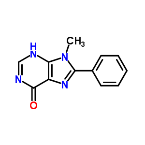 9-Methyl-8-phenyl-3h-purin-6-one Structure,32533-55-4Structure