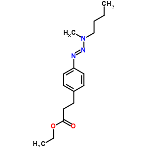 Benzenepropanoic acid, 4-(3-butyl-3-methyl-1-triazenyl)-, ethyl ester Structure,32640-58-7Structure