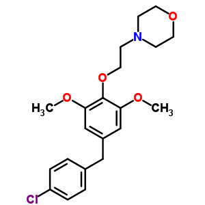 4-[2-[4-[(4-Chlorophenyl)methyl]-2,6-dimethoxyphenoxy]ethyl]morpholine Structure,32650-72-9Structure