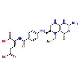 2-[[4-[(2-Amino-5-ethyl-4-oxo-1,6,7,8-tetrahydropteridin-6-yl)methylamino]benzoyl]amino]pentanedioic acid Structure,32675-65-3Structure