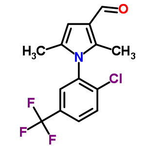 1-(2-Chloro-5-trifluoromethyl-phenyl)-2,5-dimethyl-1h-pyrrole-3-carbaldehyde Structure,327085-05-2Structure