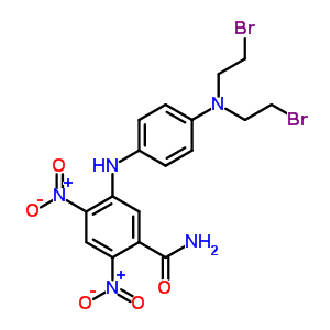 5-(P-(bis(2-bromoethyl)amino)anilino)-2,4-dinitrobenzamide Structure,32869-03-7Structure