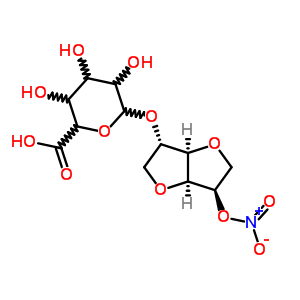 6-[[(3S,3ar,6r,6as)-6-nitrooxy-2,3,3a,5,6,6a-hexahydrofuro[2,3-d]furan-3-yl]oxy]-3,4,5-trihydroxyoxane-2-carboxylic acid Structure,32871-20-8Structure