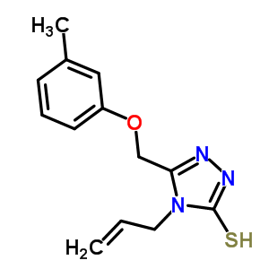 4-Allyl-5-[(3-methylphenoxy)methyl]-4H-1,2,4-triazole-3-thiol Structure,331272-48-1Structure