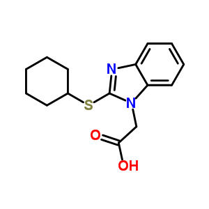 [2-(Cyclohexylthio)-1h-benzimidazol-1-yl]-acetic acid Structure,331964-12-6Structure