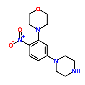 4-[2-Nitro-5-(1-piperazinyl)phenyl]morpholine Structure,332023-13-9Structure