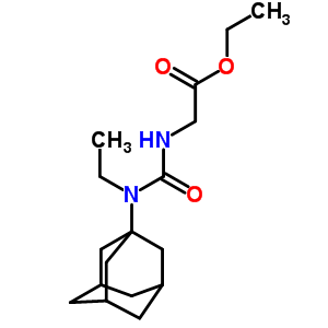 Ethyl (((1-adamantyl(ethyl)amino)carbonyl)amino)acetate Structure,33205-91-3Structure