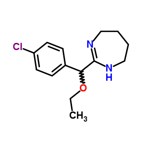 4,5,6,7-Tetrahydro-2-(p-chloro-a-ethoxybenzyl)-1h-1,3-diazepine Structure,33210-37-6Structure