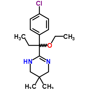 3,4,5,6-Tetrahydro-2-(4-chloro-a-ethoxy-a-ethylbenzyl)-5,5-dimethylpyrimidine Structure,33210-39-8Structure