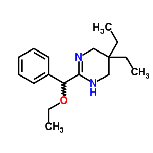 3,4,5,6-Tetrahydro-5,5-diethyl-2-(a-ethoxybenzyl)pyrimidine Structure,33210-44-5Structure