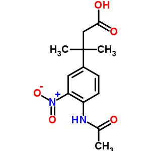 3-(4-Acetamido-3-nitro-phenyl)-3-methyl-butanoic acid Structure,33214-73-2Structure