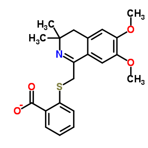 2-(6,7-Dimethoxy-3,3-dimethyl-3,4-dihydro-isoquinolin-1-ylmethylsulfanyl)-Benzoic acid Structure,332358-89-1Structure