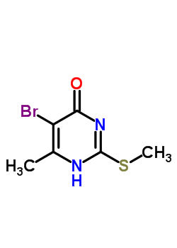 5-Bromo-6-methyl-2-(methylthio)pyrimidin-4(3h)-one Structure,33238-63-0Structure