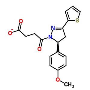 4-[5-(4-Methoxy-phenyl)-3-thiophen-2-yl-4,5-dihydro-pyrazol-1-yl ]-4-oxo-butyric acid Structure,332390-97-3Structure