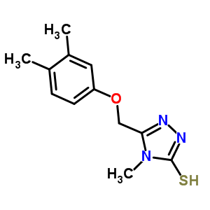 5-[(3,4-Dimethylphenoxy)methyl]-4-methyl-4H-1,2,4-triazole-3-thiol Structure,332860-97-6Structure