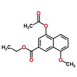 4-(Acetyloxy)-8-methoxy-2-naphthalenecarboxylic acid ethyl ester Structure,33295-50-0Structure