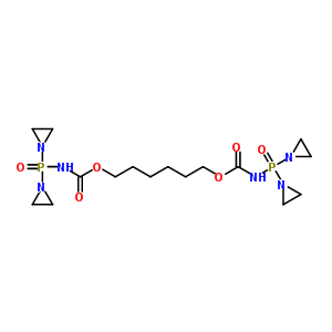 6-(Diaziridin-1-ylphosphorylcarbamoyloxy)hexyl n-diaziridin-1-ylphosphorylcarbamate Structure,33295-86-2Structure