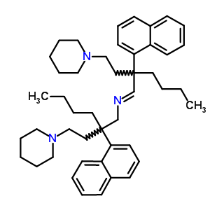 1-[3-(1-Naphtyl)-3-[n-[2-(1-naphtyl)-2-(2-piperidinoethyl)hexyl ]iminomethyl ]heptyl ]piperidine Structure,33310-62-2Structure