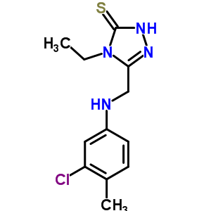 5-[(3-Chloro-4-methyl-phenylamino)-methyl ]-4-ethyl-4h-[1,2,4]triazole-3-thiol Structure,333313-76-1Structure