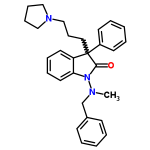 1-[Benzyl (methyl)amino]-3-phenyl-3-[3-(1-pyrrolidinyl)propyl ]-2-indolinone Structure,33456-19-8Structure