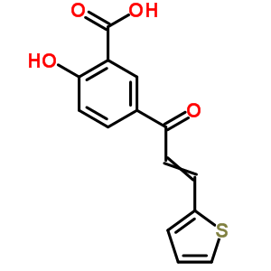 Benzoic acid,2-hydroxy-5-[1-oxo-3-(2-thienyl)-2-propen-1-yl]- Structure,33494-99-4Structure