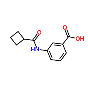 3-[(Cyclobutylcarbonyl)amino]benzoic acid Structure,33582-65-9Structure