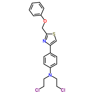 N,n-bis(2-chloroethyl)-4-[2-(phenoxymethyl)-1,3-thiazol-4-yl]aniline Structure,33666-09-0Structure