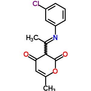 2H-pyran-2,4(3h)-dione,3-[1-[(3-chlorophenyl)imino]ethyl]-6-methyl- Structure,33757-23-2Structure