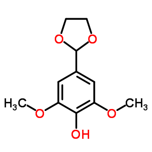 4-(1,3-Dioxolan-2-yl)-2,6-dimethoxy-phenol Structure,33837-92-2Structure