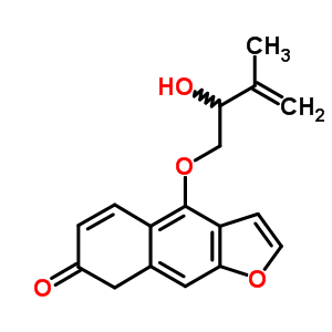 4-(2-Hydroxy-3-methylbut-3-enoxy)-8h-benzo[f][1]benzoxol-7-one Structure,33889-70-2Structure