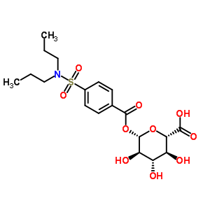 (2S,3s,4s,5r,6s)-6-[4-(dipropylsulfamoyl)benzoyl]oxy-3,4,5-trihydroxyoxane-2-carboxylic acid Structure,34017-15-7Structure