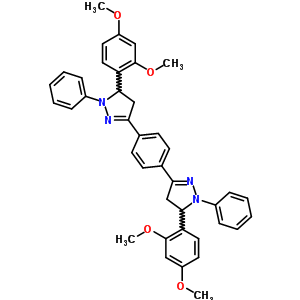 5-(2,4-Dimethoxyphenyl)-3-[4-[5-(2,4-dimethoxyphenyl)-1-phenyl-4,5-dihydropyrazol-3-yl]phenyl]-1-phenyl-4,5-dihydropyrazole Structure,34135-54-1Structure