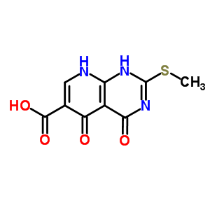 Pyrido[2,3-d]pyrimidine-6-carboxylicacid, 3,4,5,8-tetrahydro-2-(methylthio)-4,5-dioxo- Structure,34259-41-1Structure