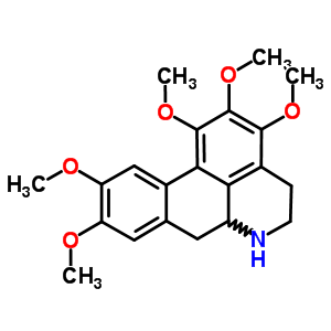 4H-dibenzo(de,g)quinoline, 5,6,6a,7-tetrahydro-1,2,3,9,10-pentamethoxy-, (s)- Structure,34272-09-8Structure