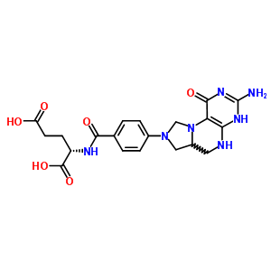 N-[4-(3-amino-1,2,5,6,6a,7-hexahydro-1-oxoimidazo[1,5-f]pteridin-8(9h)-yl)benzoyl]-l-glutamic acid Structure,3432-99-3Structure