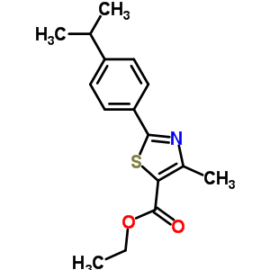 5-Thiazolecarboxylic acid, 4-methyl-2-[4-(1-methylethyl)phenyl]-, ethyl ester Structure,343322-54-3Structure