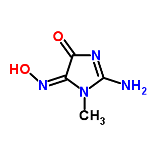 1-Methyl-2-imino-5-(hydroxyimino)imidazolidine-4-one Structure,34356-73-5Structure