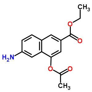 4-(Acetyloxy)-6-amino-2-naphthalenecarboxylic acid ethyl ester Structure,343604-03-5Structure