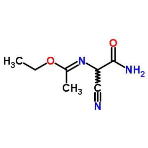 2-Cyano-2-(1-ethoxyethylideneamino)acetamide Structure,34407-35-7Structure