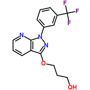 3-[[1-[3-(Trifluoromethyl)phenyl ]-1h-pyrazolo[3,4-b]pyridin-3-yl ]oxy]-1-propanol Structure,34580-73-9Structure