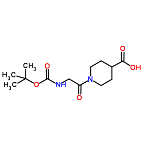 1-(2-Tert-butoxycarbonylamino-acetyl)-piperidine-4-carboxylic acid Structure,345955-48-8Structure