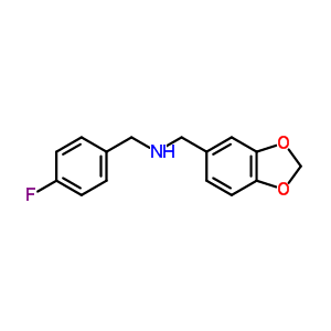 Benzo[1,3]dioxol-5-ylmethyl-(4-fluoro-benzyl)-amine Structure,346725-54-0Structure