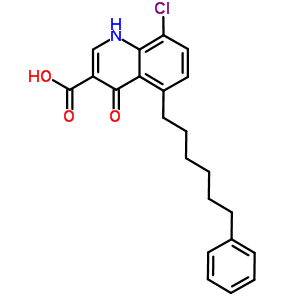 3-Quinolinecarboxylicacid, 8-chloro-4-hydroxy-5-(6-phenylhexyl)- Structure,34785-13-2Structure