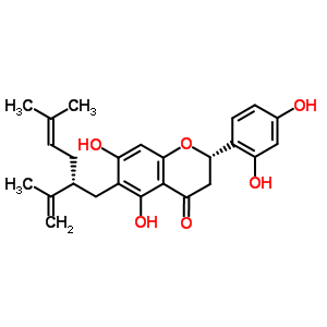 2-(2,4-Dihydroxyphenyl)-2,3-dihydro-5,7-dihydroxy-8-[5-methyl-2-(1-methylethenyl)-4-hexenyl ]-4h-1-benzopyran-4-one Structure,34981-24-3Structure