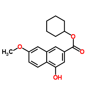 4-Hydroxy-7-methoxy-2-naphthalenecarboxylic acid cyclohexyl ester Structure,350047-72-2Structure