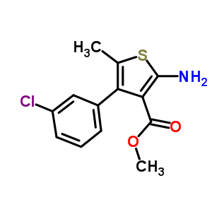 Methyl 2-amino-4-(3-chlorophenyl)-5-methylthiophene-3-carboxylate Structure,350989-61-6Structure