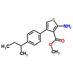 Methyl 2-amino-4-(4-sec-butylphenyl)thiophene-3-carboxylate Structure,350990-15-7Structure