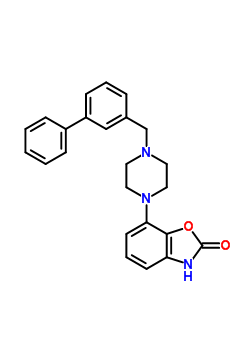 7-(4-(Biphenyl-3-ylmethyl)piperazin-1-yl)benzo[d]oxazol-2(3h)-one Structure,350992-10-8Structure