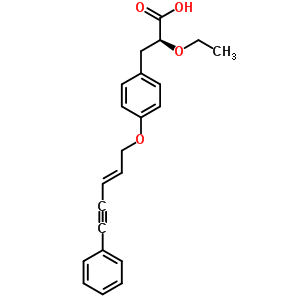 (S)-e-2-ethoxy-3-4-(5-phenylpent-2-en-4-ynyloxy)phenyl propanoic acid Structure,351864-00-1Structure